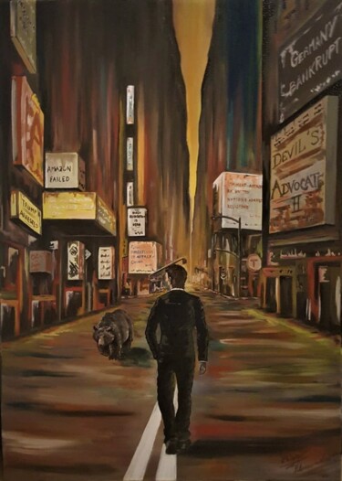 Pintura titulada "Lungo cammino" por Alessandro Rizzo, Obra de arte original, Oleo