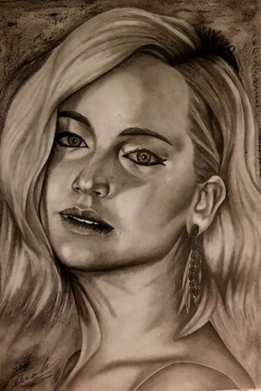 Desenho intitulada "Jennifer" por Alessandro Rizzo, Obras de arte originais, Grafite