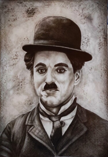 Charlie Chaplin Disegno intitolato "Charlie Chaplin" da Alessandro Rizzo, Opera d'arte originale, Grafite