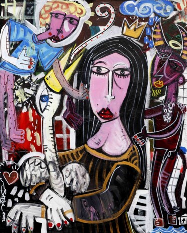 Painting titled "La Contesa della Gi…" by Alessandro Siviglia, Original Artwork, Acrylic