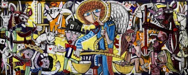 Painting titled "Il Peso delle Anime" by Alessandro Siviglia, Original Artwork, Acrylic