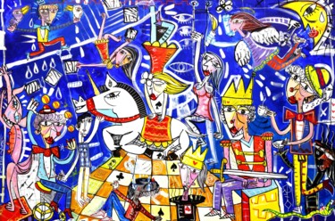"Il Circo sotto la L…" başlıklı Tablo Alessandro Siviglia tarafından, Orijinal sanat, Akrilik Ahşap Sedye çerçevesi üzerine…