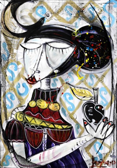 Картина под названием "The Lady of the App…" - Alessandro Siviglia, Подлинное произведение искусства, Акрил Установлен на Де…