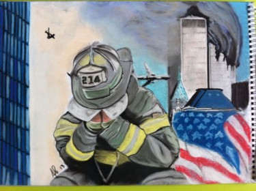 Drawing titled "9/11" by Alessandro Cedroni, Original Artwork, Other