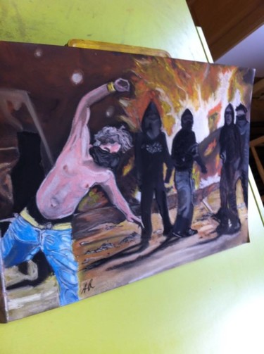 Drawing titled "RIOT." by Alessandro Cedroni, Original Artwork