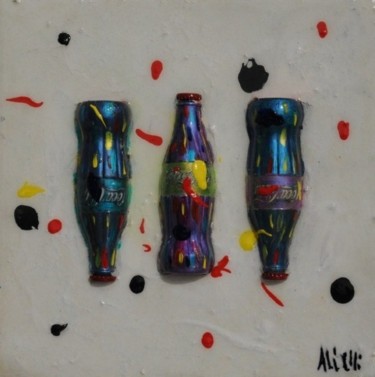 Peinture intitulée "The Coca Cola's guns" par Alessandro Coralli, Œuvre d'art originale, Huile