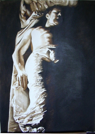 Pittura intitolato "Cristo morto" da Alessia Clementi, Opera d'arte originale, Acquarello