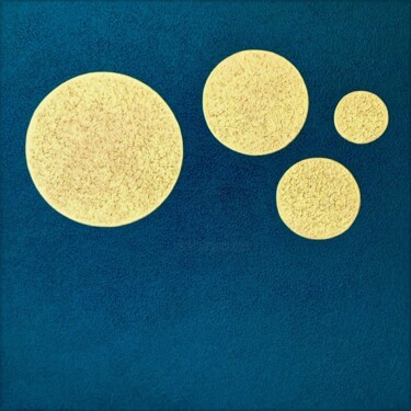 Картина под названием "Four Suns" - Alessia Lu, Подлинное произведение искусства, Акрил Установлен на Деревянная рама для но…