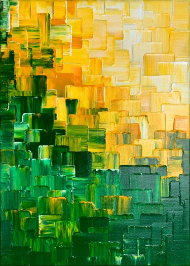 Картина под названием "Sunny Day" - Alessia Lu, Подлинное произведение искусства, Акрил Установлен на Деревянная рама для но…