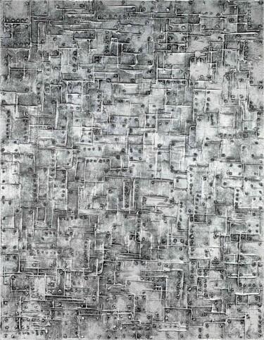 Ζωγραφική με τίτλο "Industrial Chic: El…" από Alessia Lu, Αυθεντικά έργα τέχνης, Ακρυλικό Τοποθετήθηκε στο Ξύλινο φορείο σκε…