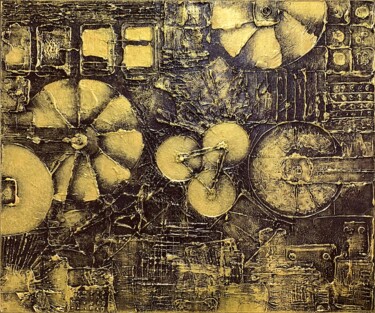 Ζωγραφική με τίτλο "Fantastical Machine…" από Alessia Lu, Αυθεντικά έργα τέχνης, Ακρυλικό Τοποθετήθηκε στο Ξύλινο φορείο σκε…