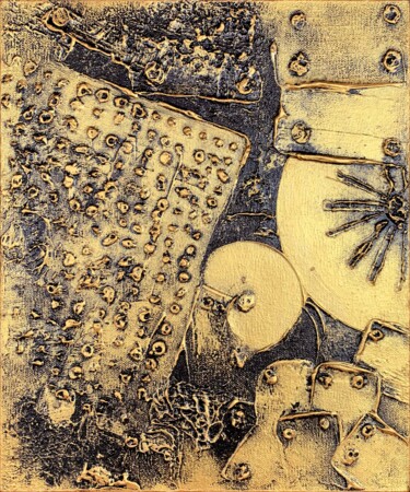 Картина под названием "Mechanism No 1" - Alessia Lu, Подлинное произведение искусства, Акрил Установлен на Деревянная рама д…