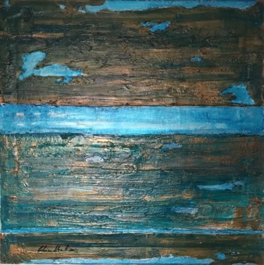 Pittura intitolato "Alba sul mare" da Alessia Nicolini, Opera d'arte originale