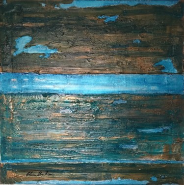 Painting titled "Alba sul mare" by Alessia Nicolini, Original Artwork