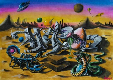 Pintura titulada "Until the foreseeab…" por Alessio Hassan Alì (Hipo), Obra de arte original, Acuarela