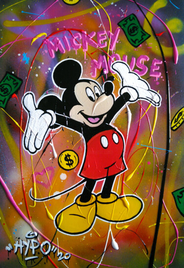 Peinture intitulée "Mickey Rich" par Alessio Hassan Alì (Hipo), Œuvre d'art originale, Acrylique