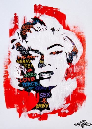 Painting titled "Marilyn Monroe - I…" by Alessio Hassan Alì (Hipo), Original Artwork, Acrylic