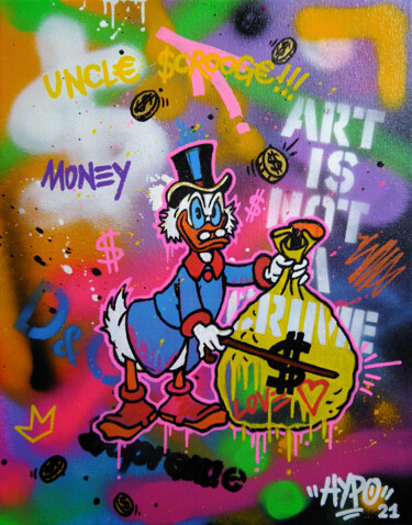 Malerei mit dem Titel "Money and love - Un…" von Alessio Hassan Alì (Hipo), Original-Kunstwerk, Acryl