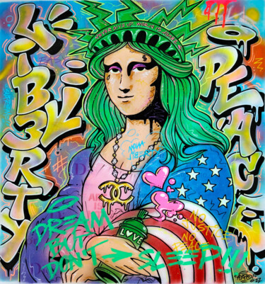 Pittura intitolato "Graffiti Mona-Liber…" da Alessio Hassan Alì (Hipo), Opera d'arte originale, Spray