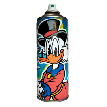 Scultura intitolato "Uncle Scrooge - Pay…" da Alessio Hassan Alì (Hipo), Opera d'arte originale, Spray