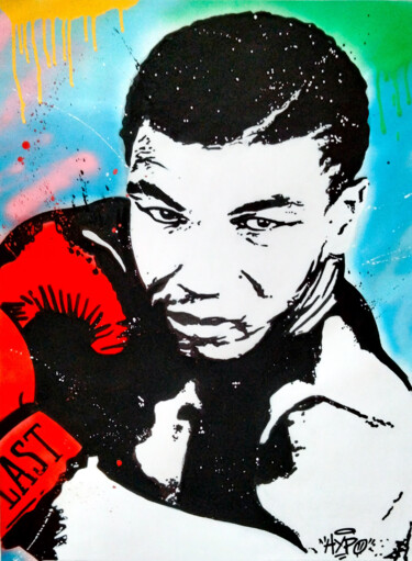 Painting titled "Mike Tyson" by Alessio Hassan Alì (Hipo), Original Artwork, Acrylic