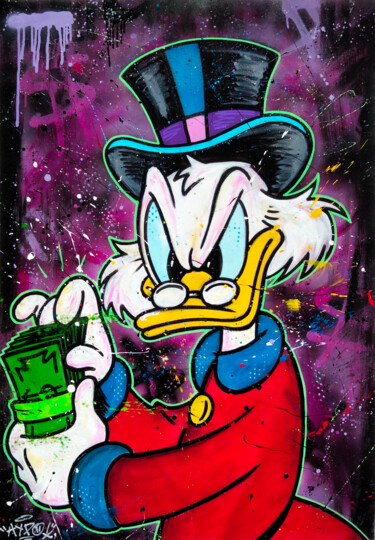 Painting titled "Scrooge McDuck - I…" by Alessio Hassan Alì (Hipo), Original Artwork, Acrylic