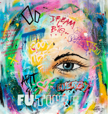 Painting titled "The future Is now!" by Alessio Hassan Alì (Hipo), Original Artwork, Acrylic