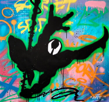 Schilderij getiteld "Scarlett Spider / B…" door Alessio Hassan Alì (Hipo), Origineel Kunstwerk, Graffiti