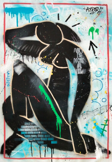 Pintura intitulada "Hipo X Matisse - Bl…" por Alessio Hassan Alì (Hipo), Obras de arte originais, Tinta spray
