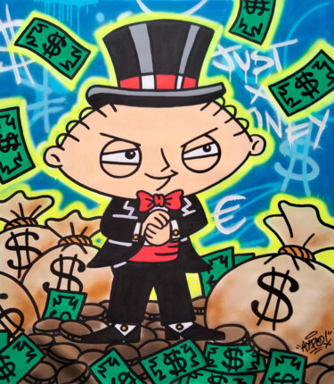 Painting titled "Stewie - Just for m…" by Alessio Hassan Alì (Hipo), Original Artwork, Spray paint
