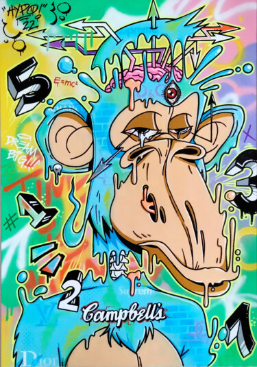 Pintura titulada "Bored Ape Yatch Clu…" por Alessio Hassan Alì (Hipo), Obra de arte original, Pintura al aerosol Montado en…
