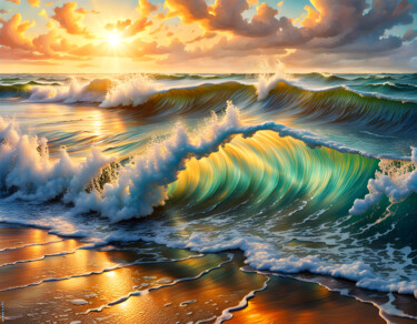 Digitale Kunst getiteld "sea" door Alex, Origineel Kunstwerk, AI gegenereerde afbeelding