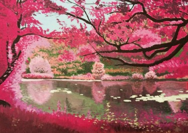 Painting titled "Kyoto" by Alex Averskiy, Original Artwork, Acrylic