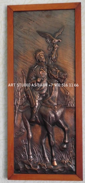 Escultura intitulada "Соколинная  охота.…" por Alexey Saralidze, Obras de arte originais, Metais