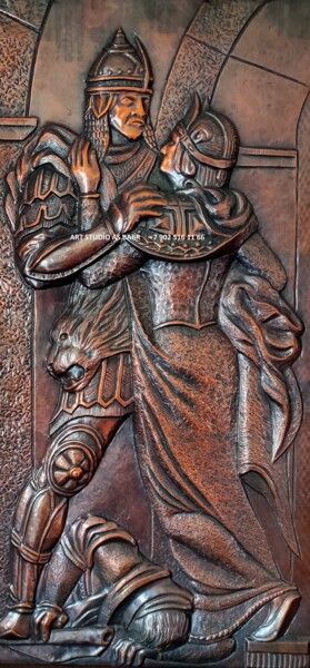 Sculptuur getiteld "“The Knight in the…" door Alexey Saralidze, Origineel Kunstwerk, Bronzen