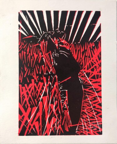 Féministe Gravures & estampes intitulée "Féministe" par Alex Buzunov, Œuvre d'art originale, Linogravures
