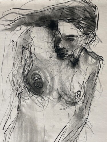 Drawing titled "Nude dream" by Alex Buzunov, Original Artwork, Charcoal