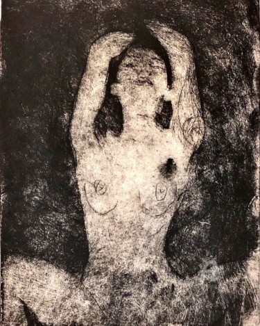 Druckgrafik mit dem Titel "Nude dream 2" von Alex Buzunov, Original-Kunstwerk, Radierung