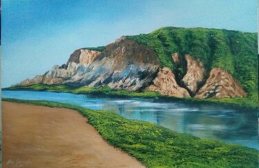 Painting titled "Praia do Gunga - Al…" by Alex Carvalho, Original Artwork, Acrylic Mounted on Wood Panel