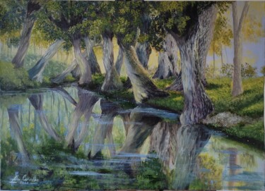 Pintura titulada "O pântano de Poitev…" por Alex Carvalho, Obra de arte original, Acrílico Montado en Bastidor de camilla de…