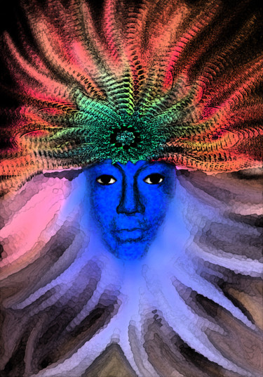 Digital Arts titled "AURA" by Alex Donote, Original Artwork, Digital Painting