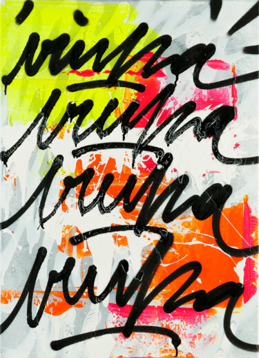 Картина под названием "SPLASH" - Alex Ereska, Подлинное произведение искусства, Рисунок распылителем краски Установлен на Де…