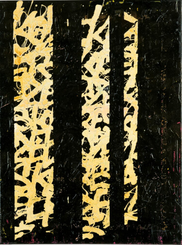Картина под названием "OFF WHITE" - Alex Ereska, Подлинное произведение искусства, Акрил Установлен на Деревянная рама для н…