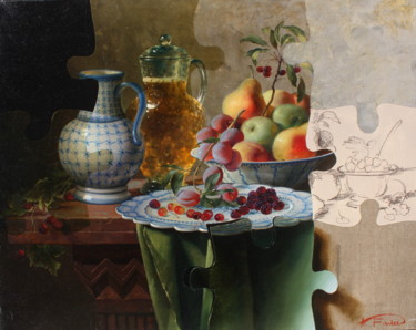 Peinture intitulée "Jus de pomme" par Alexandre Fadeev, Œuvre d'art originale, Huile Monté sur Châssis en bois