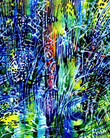 Malerei mit dem Titel "Energy 772 (Passion…" von Alex Henk, Original-Kunstwerk, Tinte