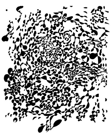 Σχέδιο με τίτλο "Dimension 009027" από Alex Henk, Αυθεντικά έργα τέχνης, Μελάνι