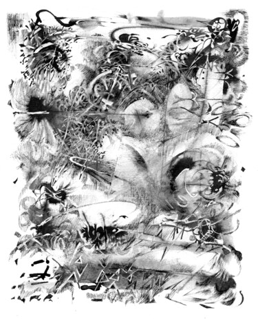 Desenho intitulada "EMANATION 031 (Inve…" por Alex Henk, Obras de arte originais, Tinta