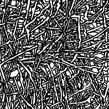 Drawing titled "Thinking 005003 (Sq…" by Alex Henk, Original Artwork, Ink