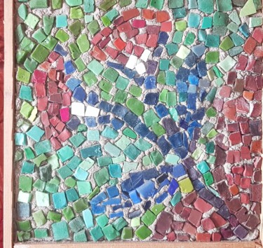 Sculpture titled "Un fiore per Ravenna" by Alex Iattarelli (Al_iatar), Original Artwork, Mosaic