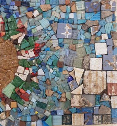 Escultura intitulada "Decorazione sole" por Alex Iattarelli (Al_iatar), Obras de arte originais, Mosaico